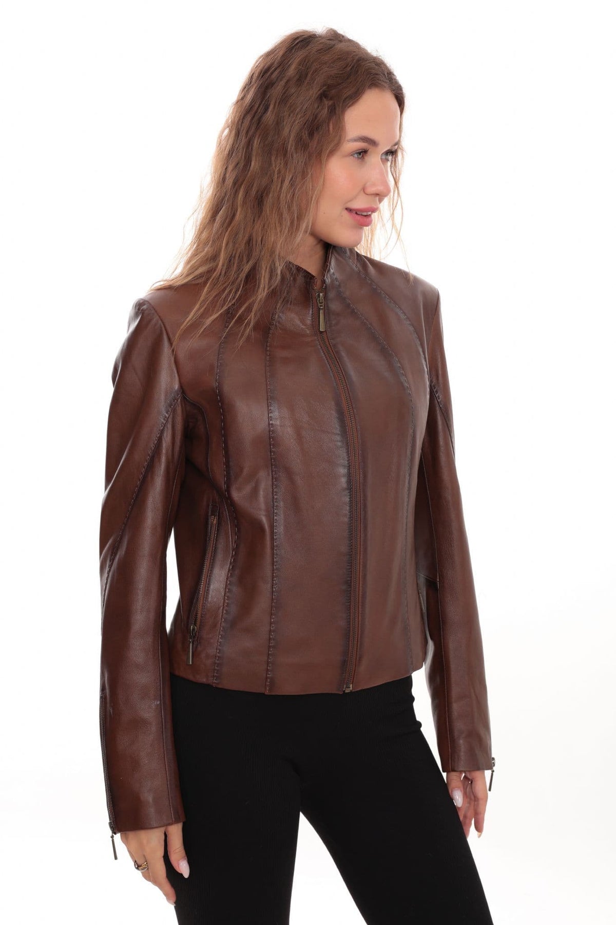 Womens Brown Leather Jacket
