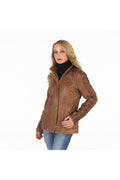 Womens Leather Jacket Tan