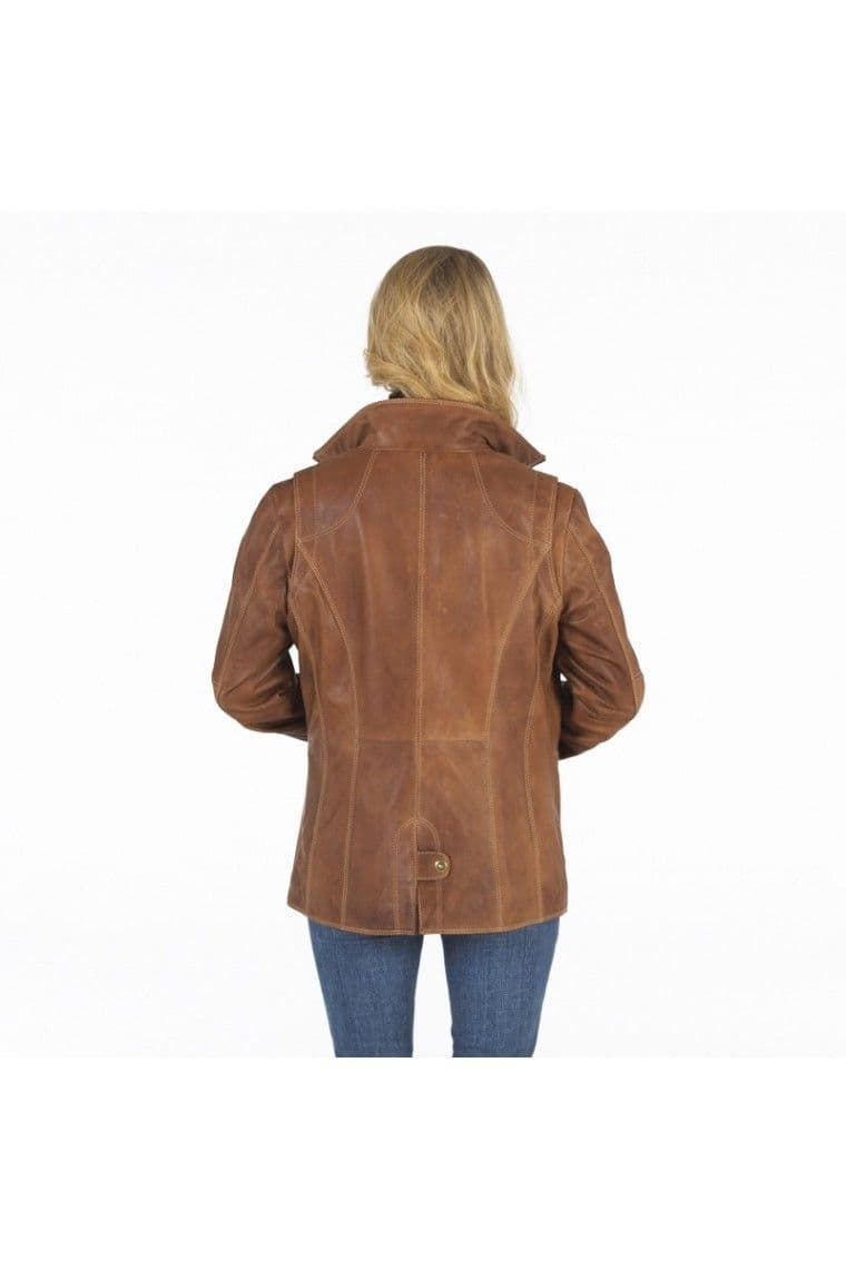 Womens Leather Jacket Tan
