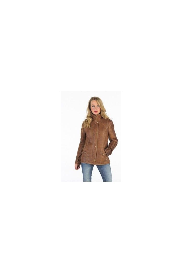 Womens Leather Jacket Tan